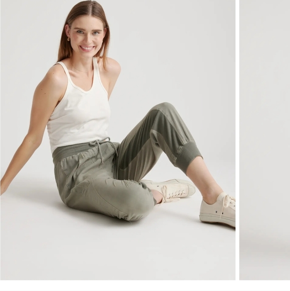 Quince BLACK & Olive Utility Jogger Pants - Picture 2 of 7